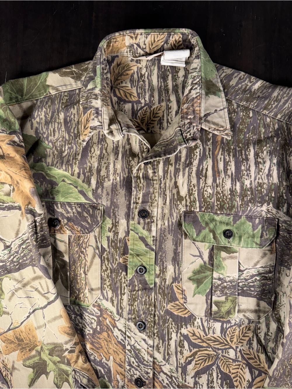 VTG Walls Men's Camouflage Button-Up Jacket - Realtree Leaf Camo